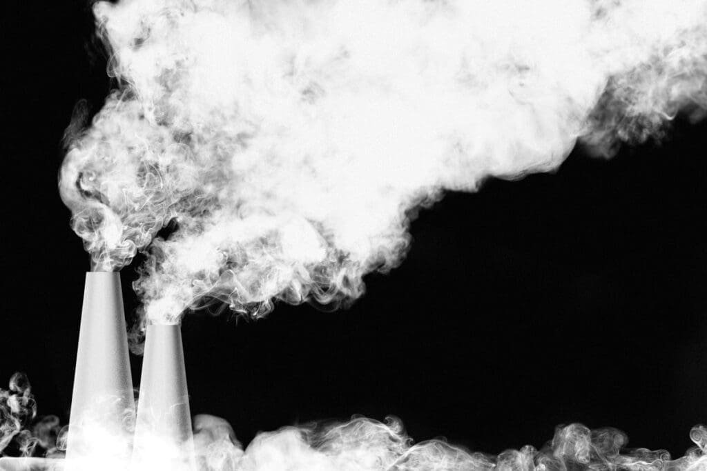 Industrial smoke from coal-fired power plant - abstract image (s carbon bombs projects)