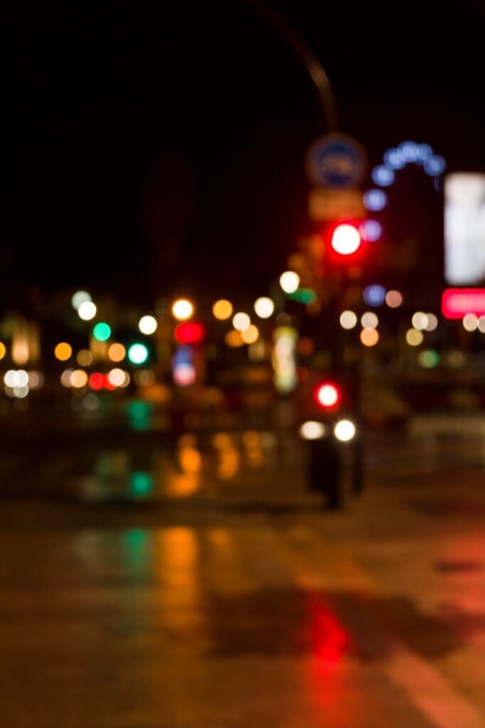 Light pollution: mitigation measures for environmental protection blurred city lights res