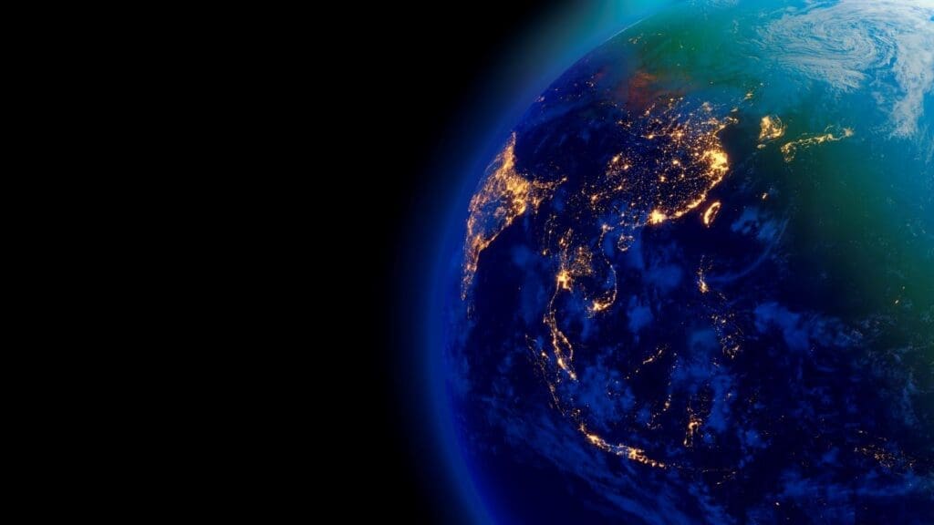 Image: 3D view of Earth (s. climate change)