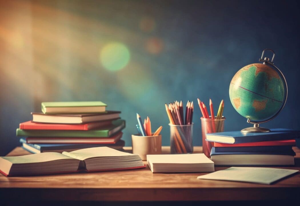 Image: School supplies on a desk