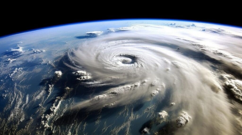 Image: Earth seen from space (s. global warming, typhoon, storm)