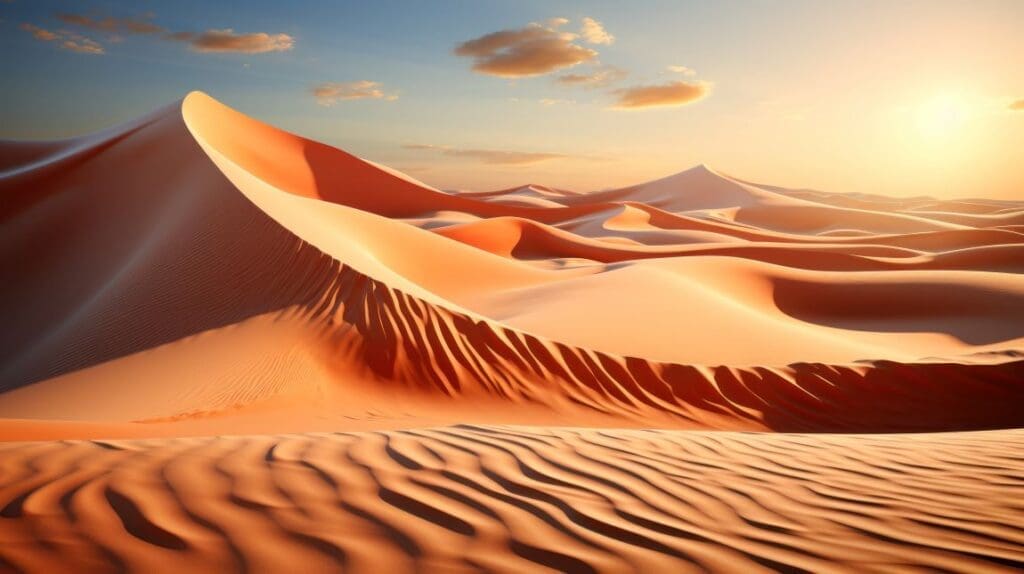 Warming Arctic reduces dust levels in parts of the planet Image: Sand dunes (s. dust, climate change)