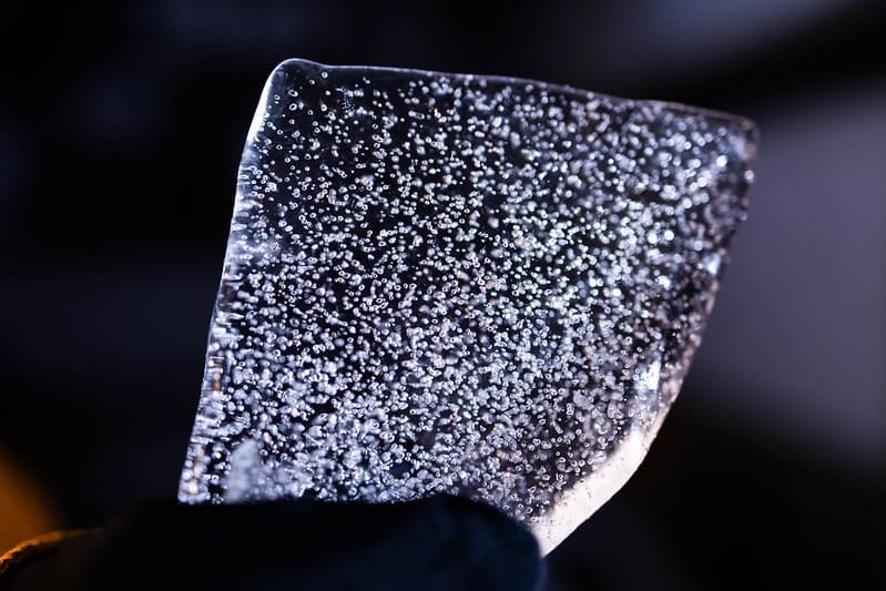 Researchers identify fastest rate of natural carbon dioxide rise over the last 50,000 years A slice from an Antarctic ice core
