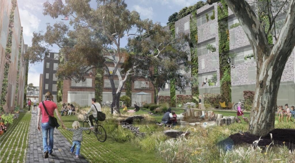 Trees please me, but we also need biodiversity in our cities Image: Rendering by S Bekessy in collaboration with C Horwill, J Ware & M Baracco, RMIT’s School of Architecture and Design