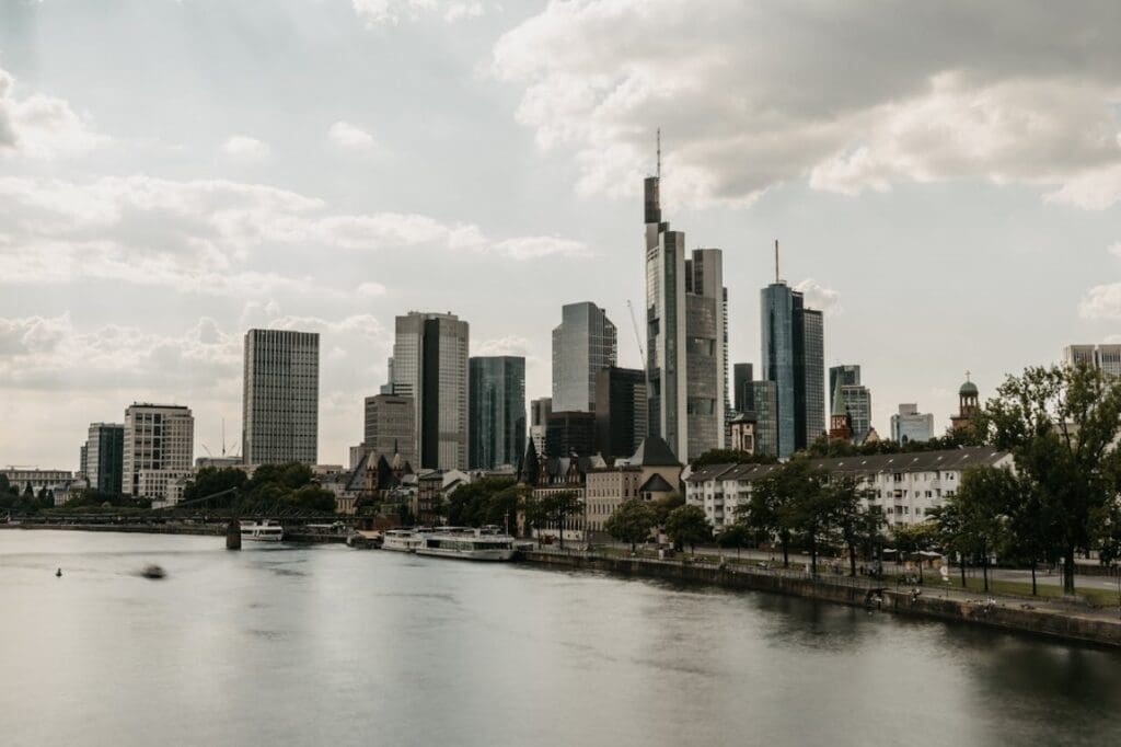 Image: Skyscrapers by River in Frankfurt