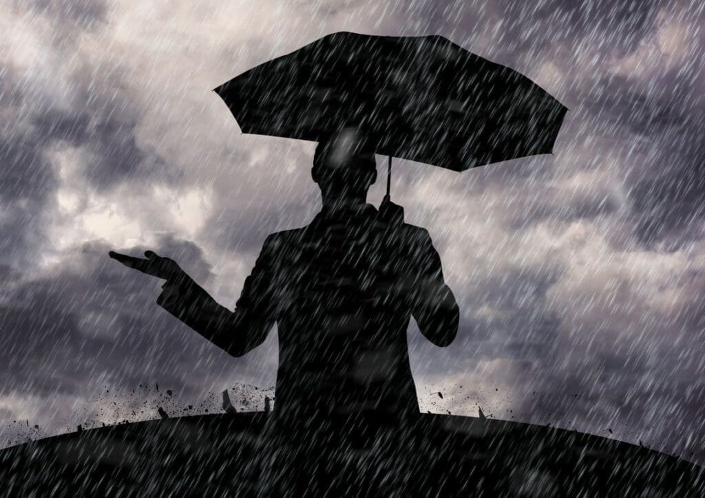 Proposed 'weather control' bans surge across US states Image: Raining contract digital splashed drawing (s. weather control, climate change)