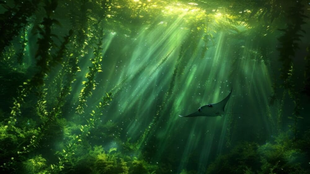 Image: seaweed in the water