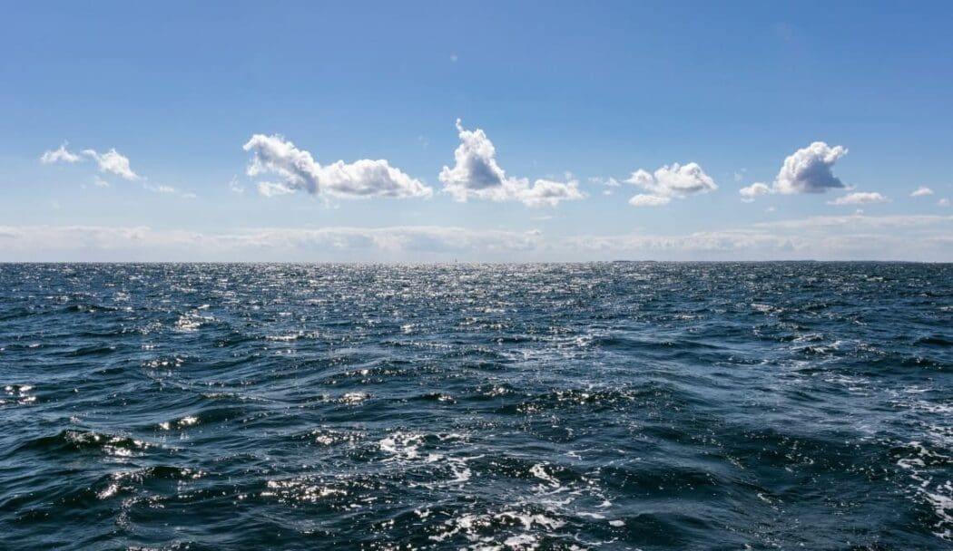 Image: The ocean under blue sky