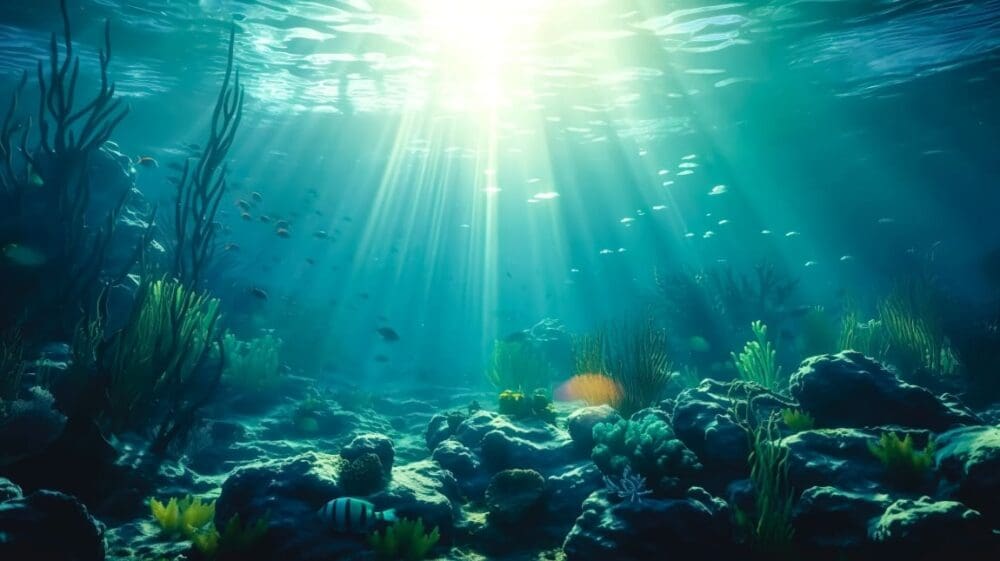 Image: Underwater world with fish and corals generative AI