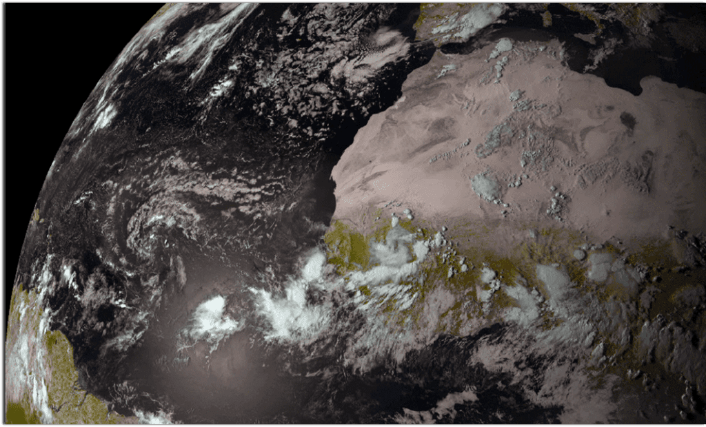 Dampening the "seeds" of hurricanes Image: African easterly wave convection moving over Africa into the Atlantic captured by the Meteosat Second Generation Satellite
