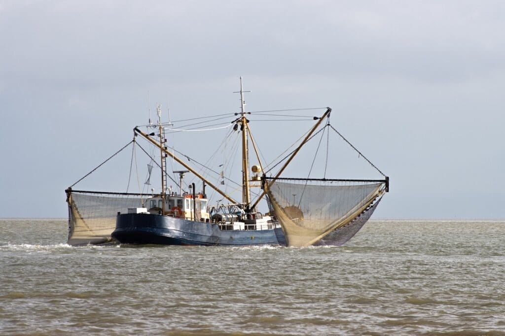 Image: Fishermen, Boat, Sea image, trawling, Oceans, emissions