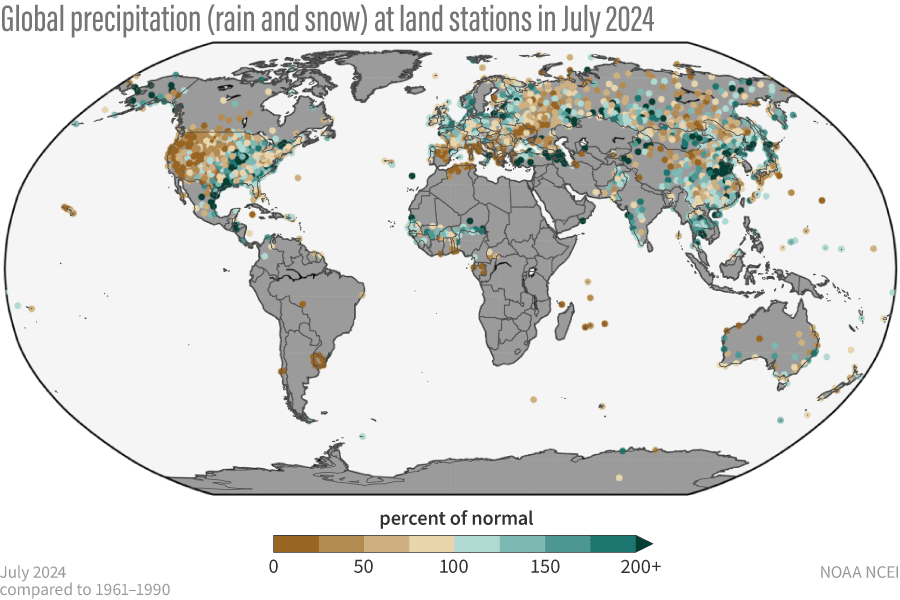 global precipitation july 2024