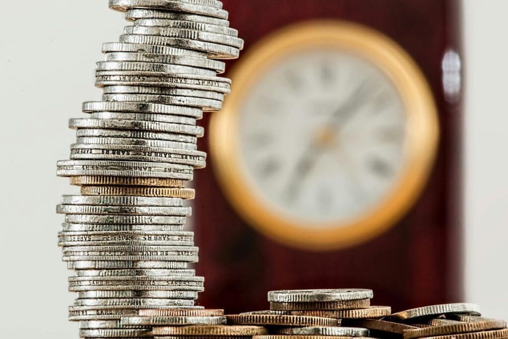 Image: Selective Focus Photo of Stacked Coins