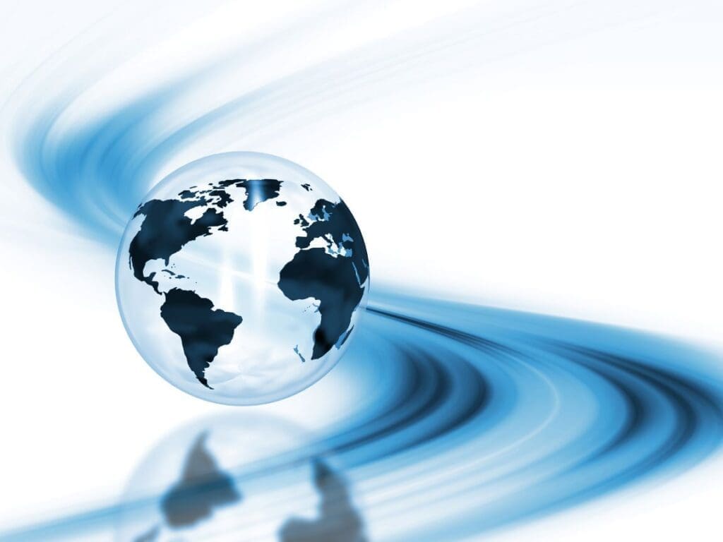 Village partially destroyed in Swiss glacier collapse 3D globe graphic (s. climate)