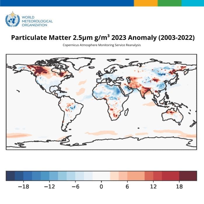 Image: particulate matter 2023 anomaly (s. climatechange)