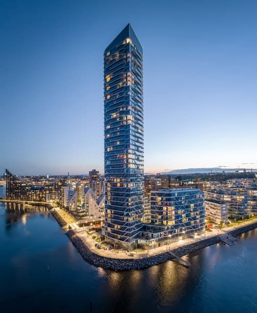 Image: aerial view of Aarhus Ø, Denmark