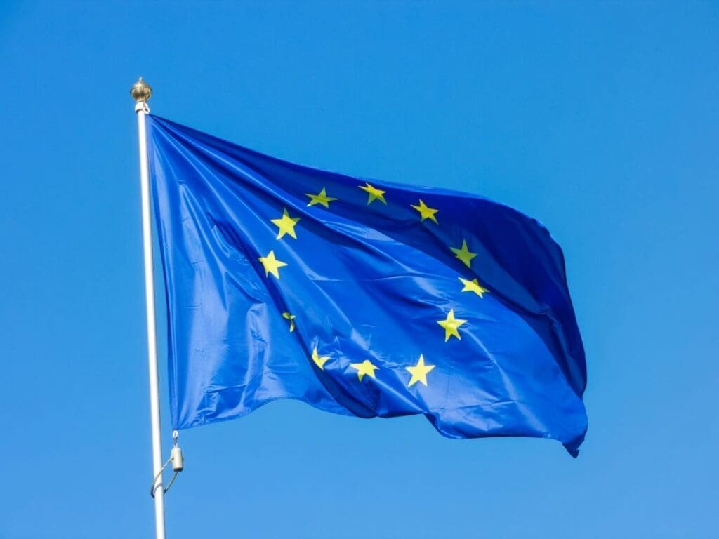 Image: EU flag (s. climate change, emissions)