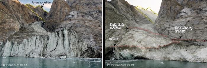 glacier landslide comparison muser res