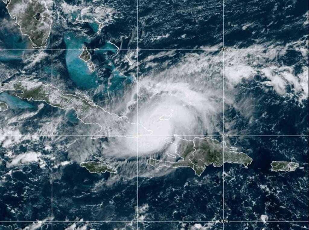 Satellite image of Hurricane Oscar 2024
