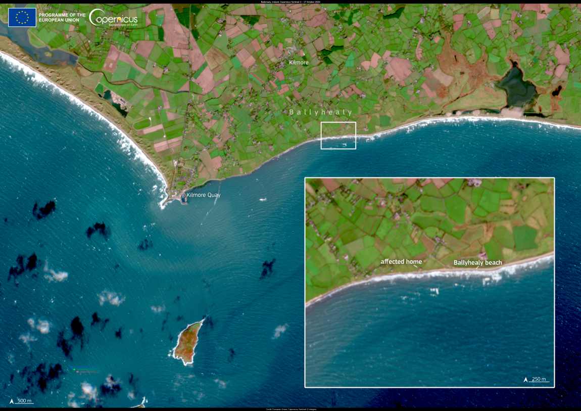 Satellite Image: Ireland Coast