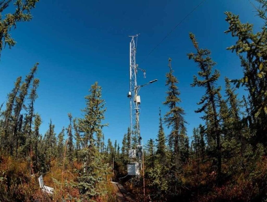 Image: Micrometeorological observation tower in Alaska