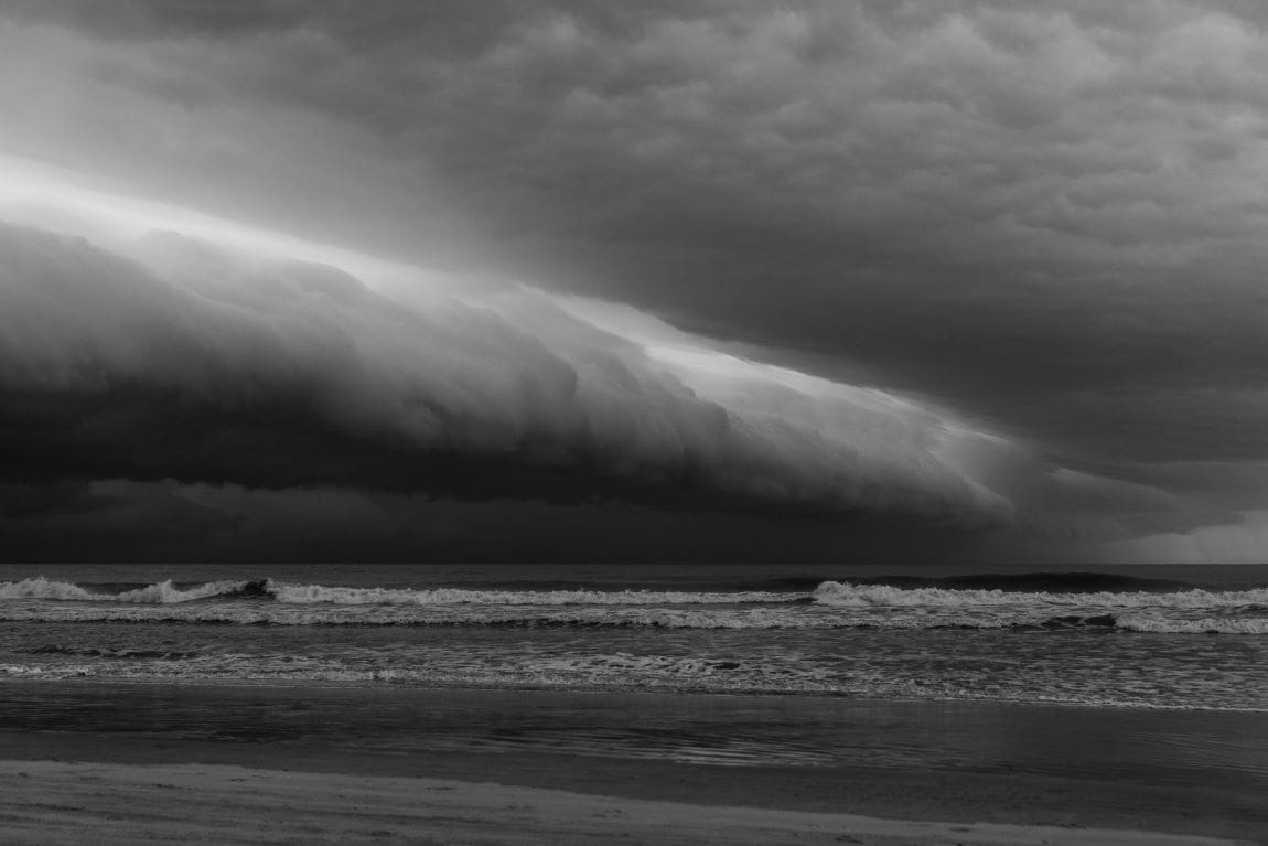 Image: Grayscale Photo of Ocean Waves