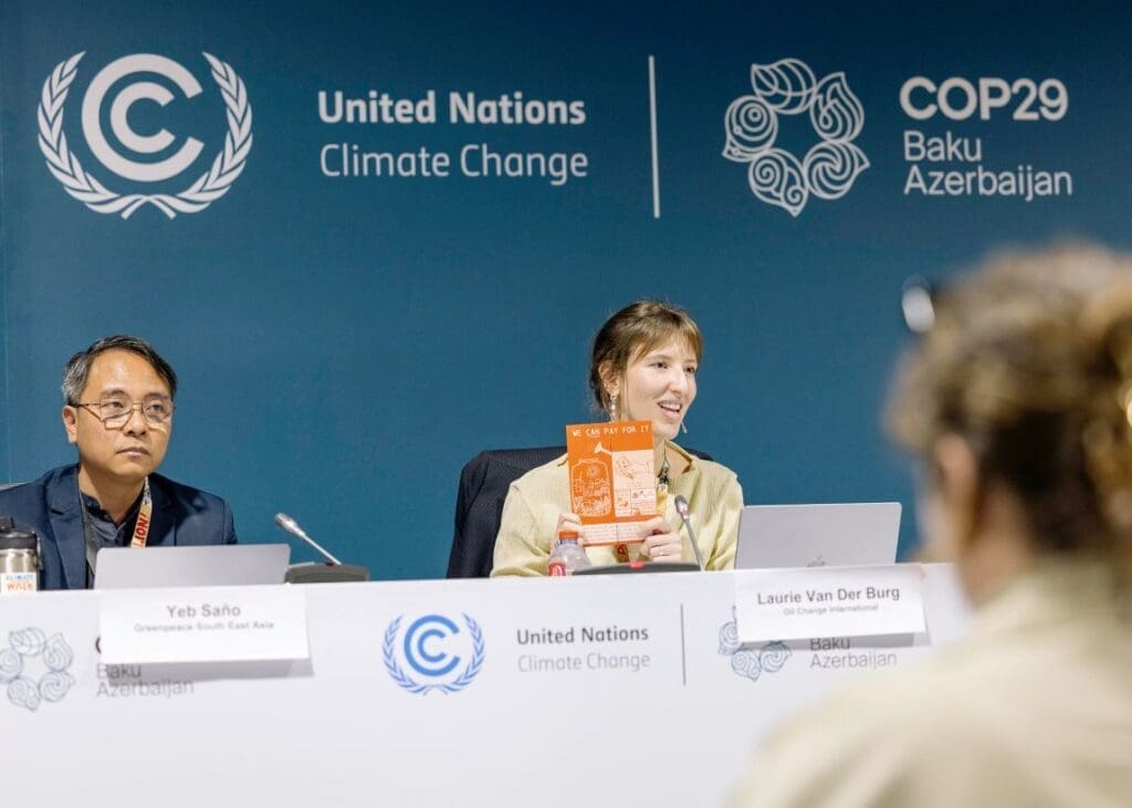 Climate movement holds steadfast as wealthy nations fail to deliver on climate finance at COP29 20241119 COP29 NCQG side event Azerbaijan Baku MJ 025 res