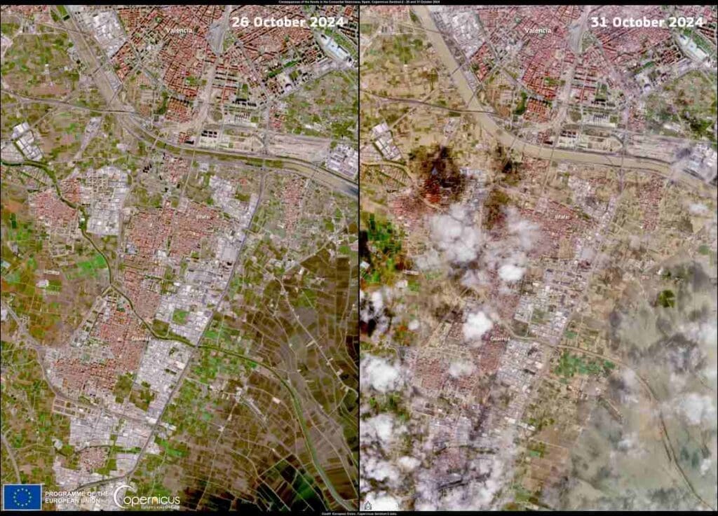 Satellite Images: Floods in Spain
