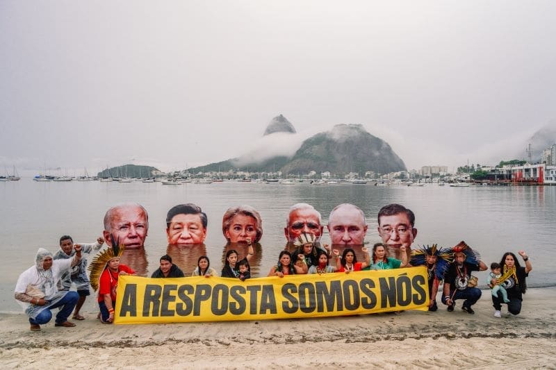 Image: Images of leaders from rich and polluting countries -APIB (s. climate crisis)