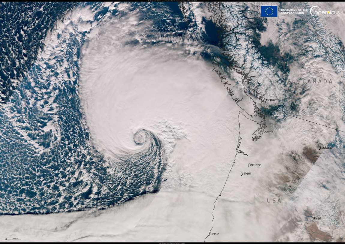 Image of the day: Bomb cyclone hits the west coasts of the US and Canada