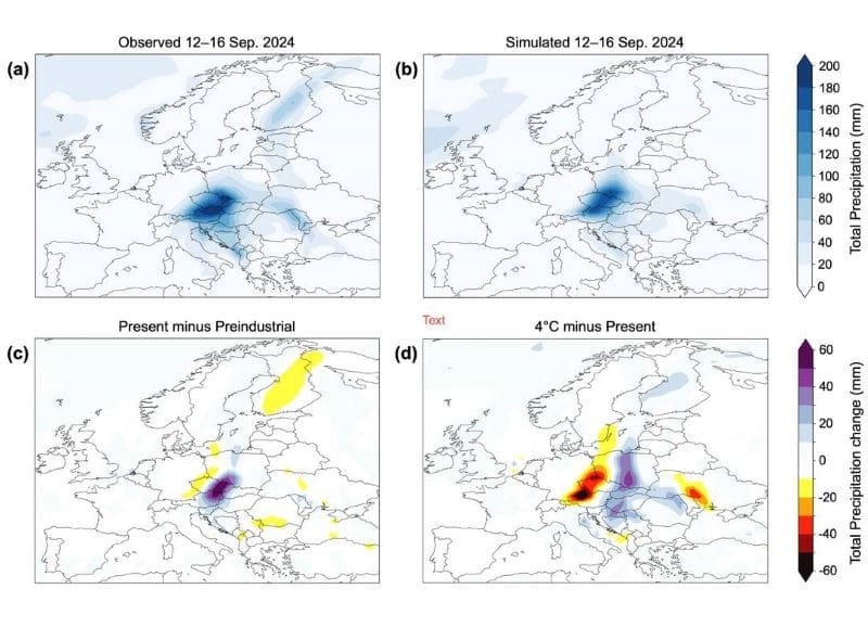 Image: maps - Precipitation amounts of storm Boris from 12 to 16 September 2024 (s. climate change)