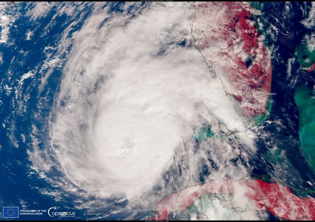 Satellite image: Hurricane Rafael