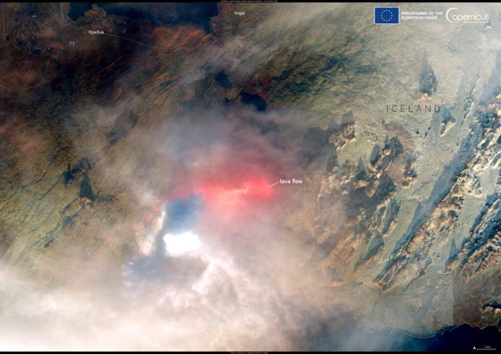 Satellite Image: Sundhnúkur volcano, Iceland (s. new eruption)