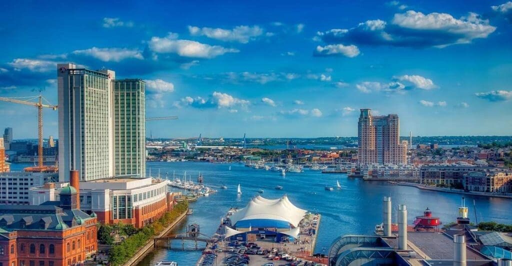 Optimizing urban design to cut carbon emissions: the role of local climate zones Image: Baltimore, Harbor, Bay