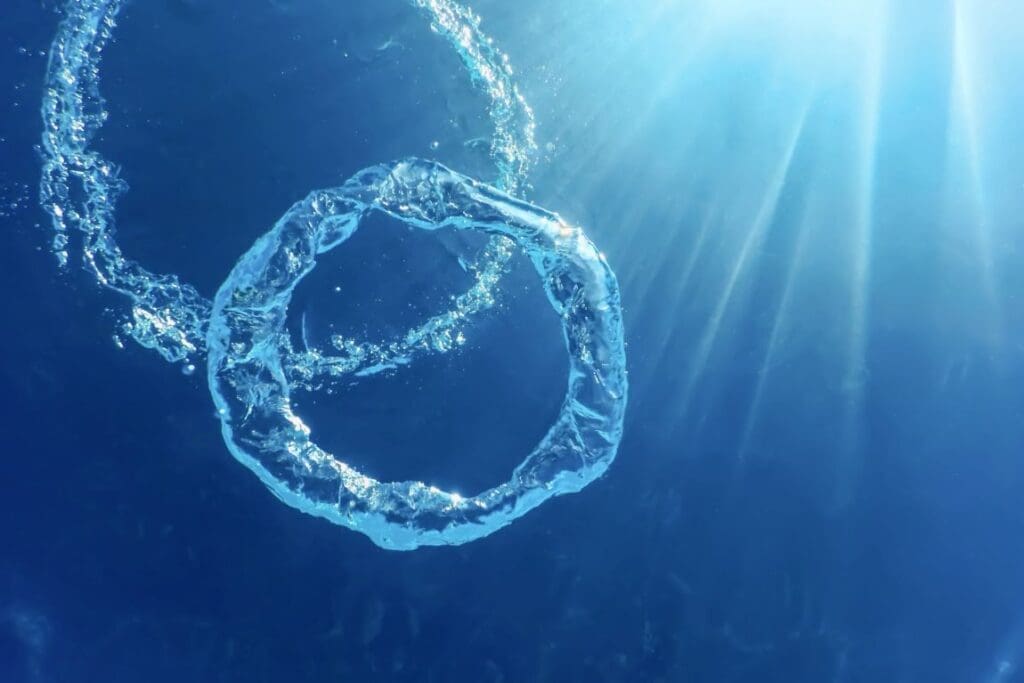 Macron vows to defend science as host of UN oceans summit Image: Bubble Ring Ascends towards the Sun, Underwater (s. science)