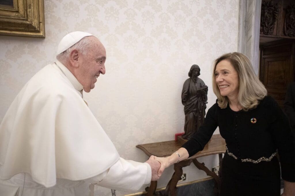 Pope Francis discusses climate action with WMO Secretary-General popefrancis saulo wmo res