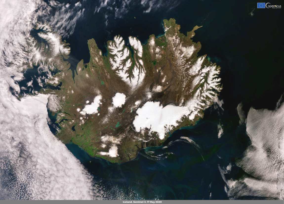 Satellite image: Iceland