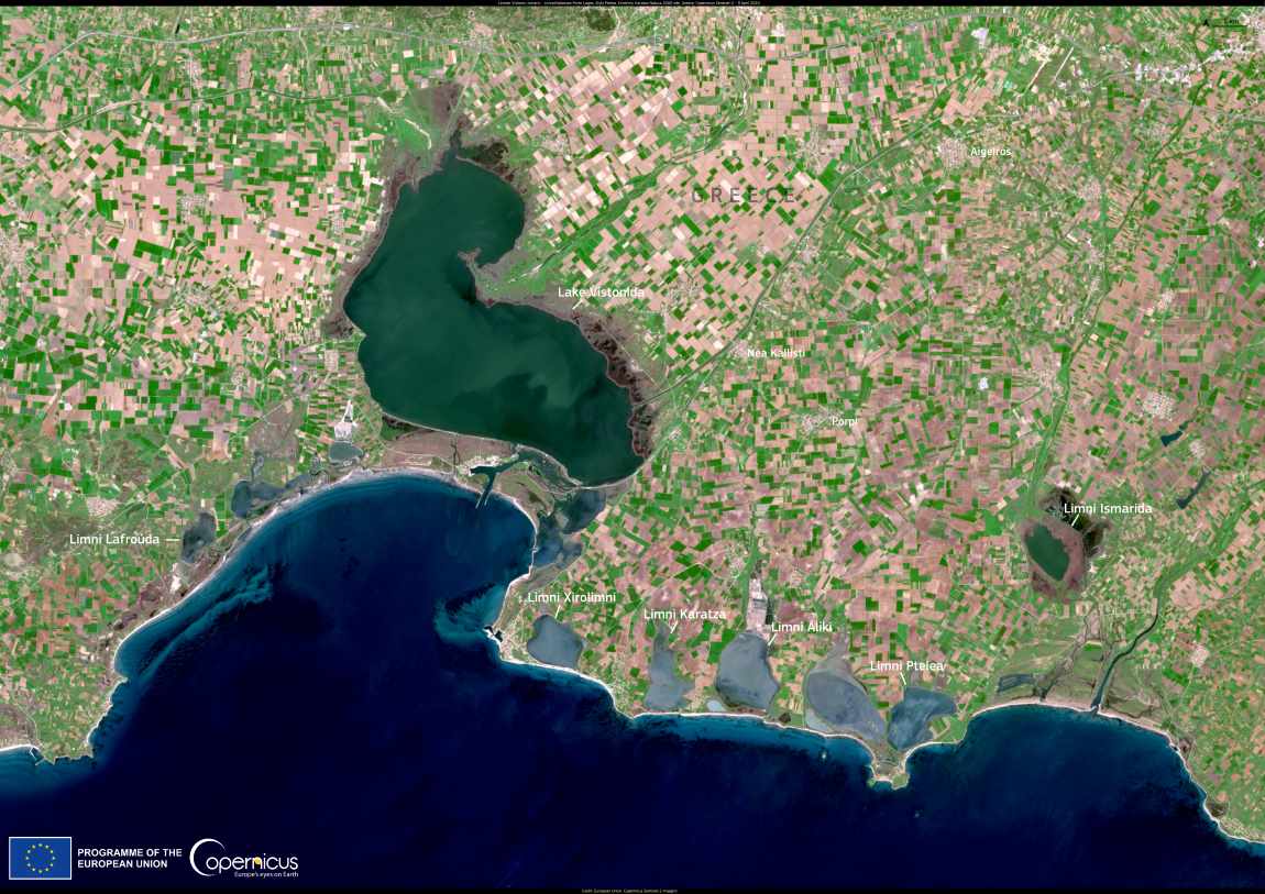 Image of the day: Greek wetlands of Limnes Vistonis and Ismaris