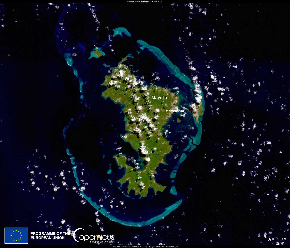 Mayotte, France - satellite image