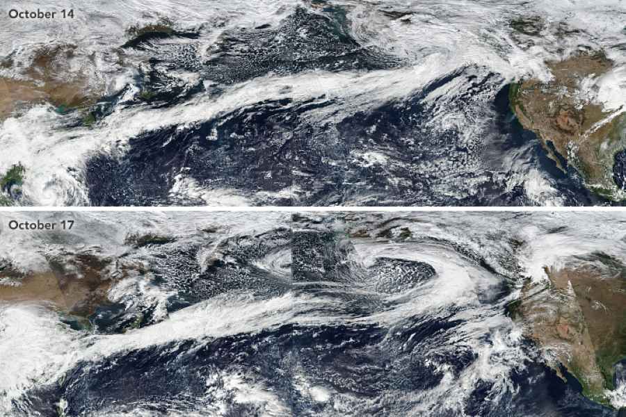 Atmospheric river connecting Asia and North America