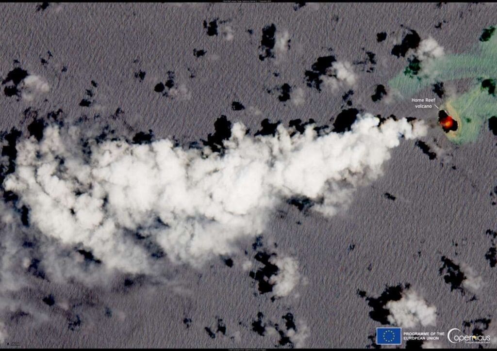 Satellite Image: Home Reef volcano, Tonga 
