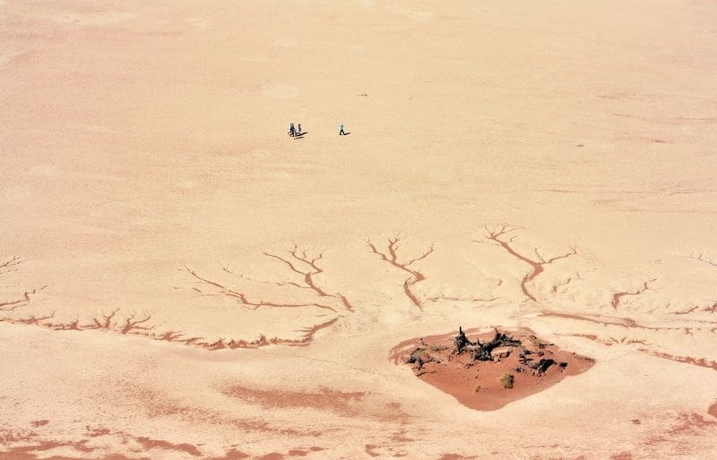aerial shot cracked desert res