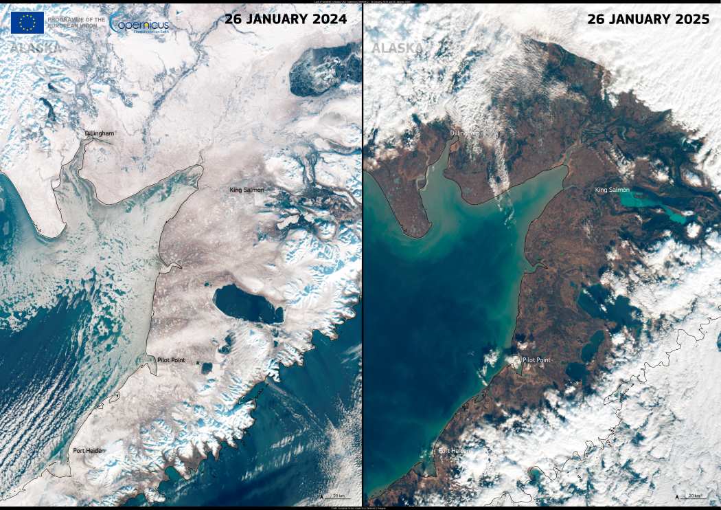 Image of the day: Alaska’s shrinking snowfall captured from space