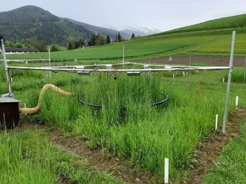 Panoramic view of the ClimGrass Facility in Styria, Austria