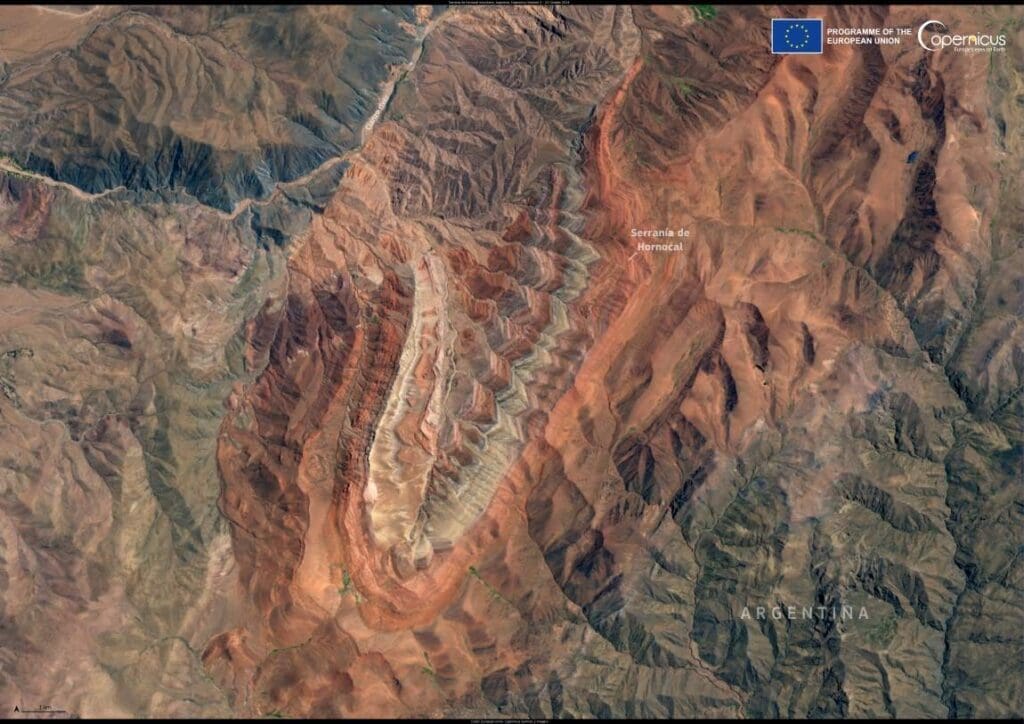 Serranía de Hornocal, Argentina satellite image