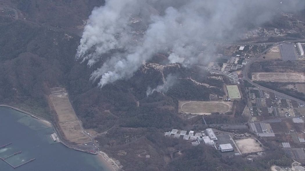 Japan forest on fire after military explosives drill