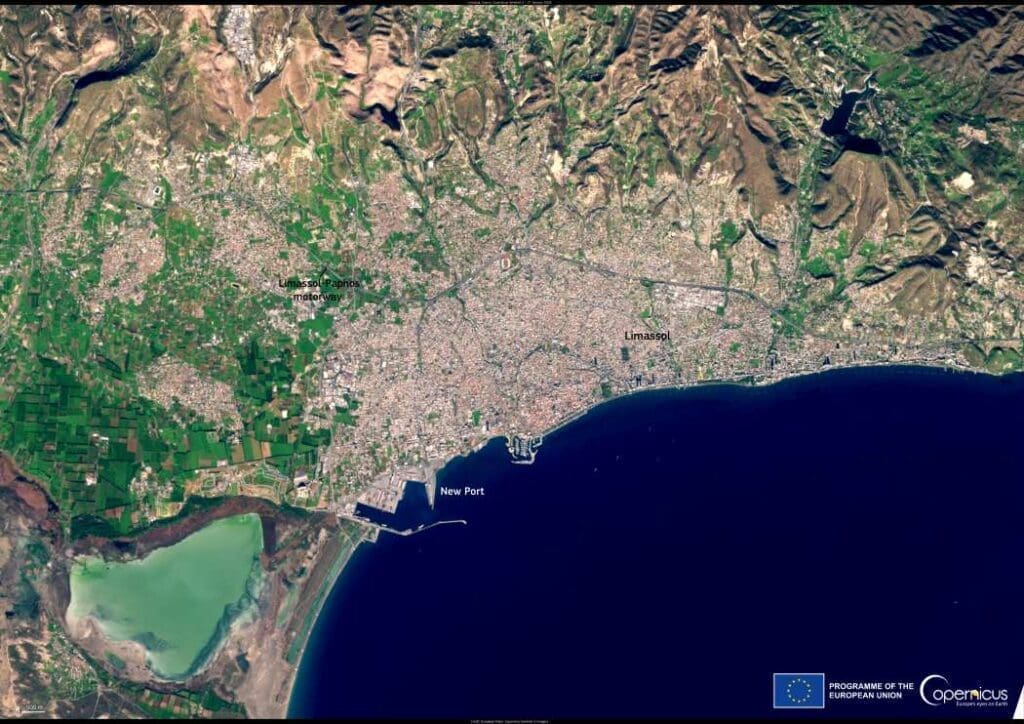 Satellite image: Limassol, Cyprus