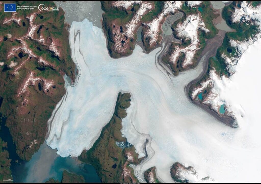 Image of the day: Pio XI glacier defies global retreat trends 1 Satellite image of Pio XI glacier, Chile