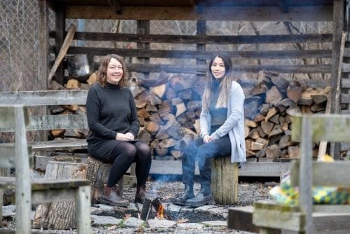 Researchers Sarah Styler (left) and Iris Chan say wildfire events may become an increasingly dominant and troubling source of pollution in urban areas