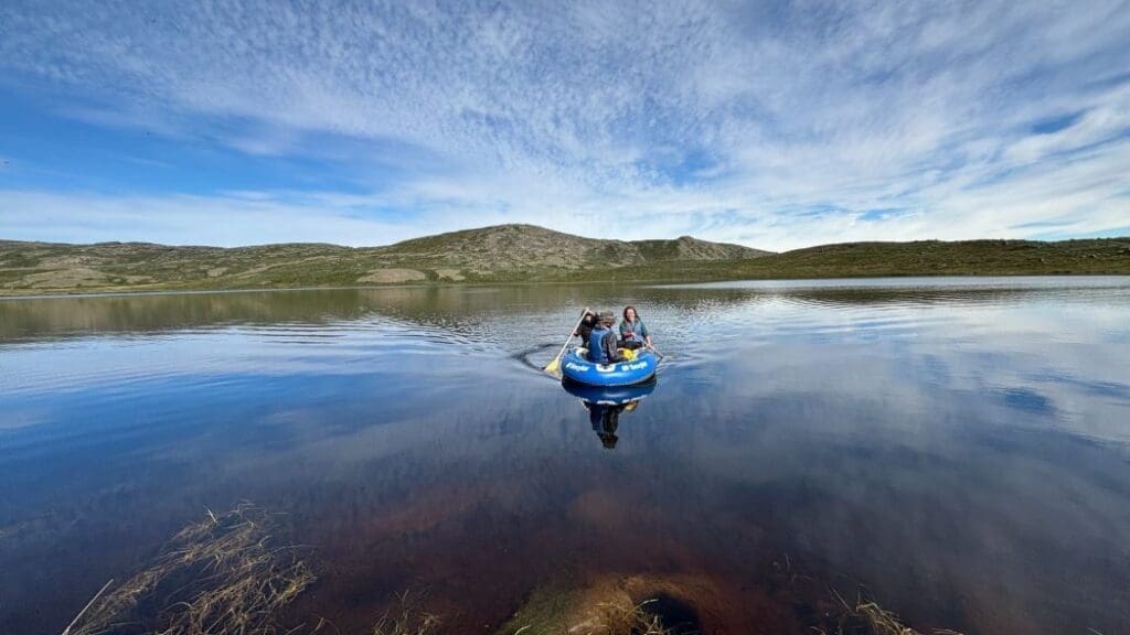 The waters of a lake near Kangerlussuaq, Greenland have turned brown following extreme weather events. Prior to the events, lake waters were crystal clear